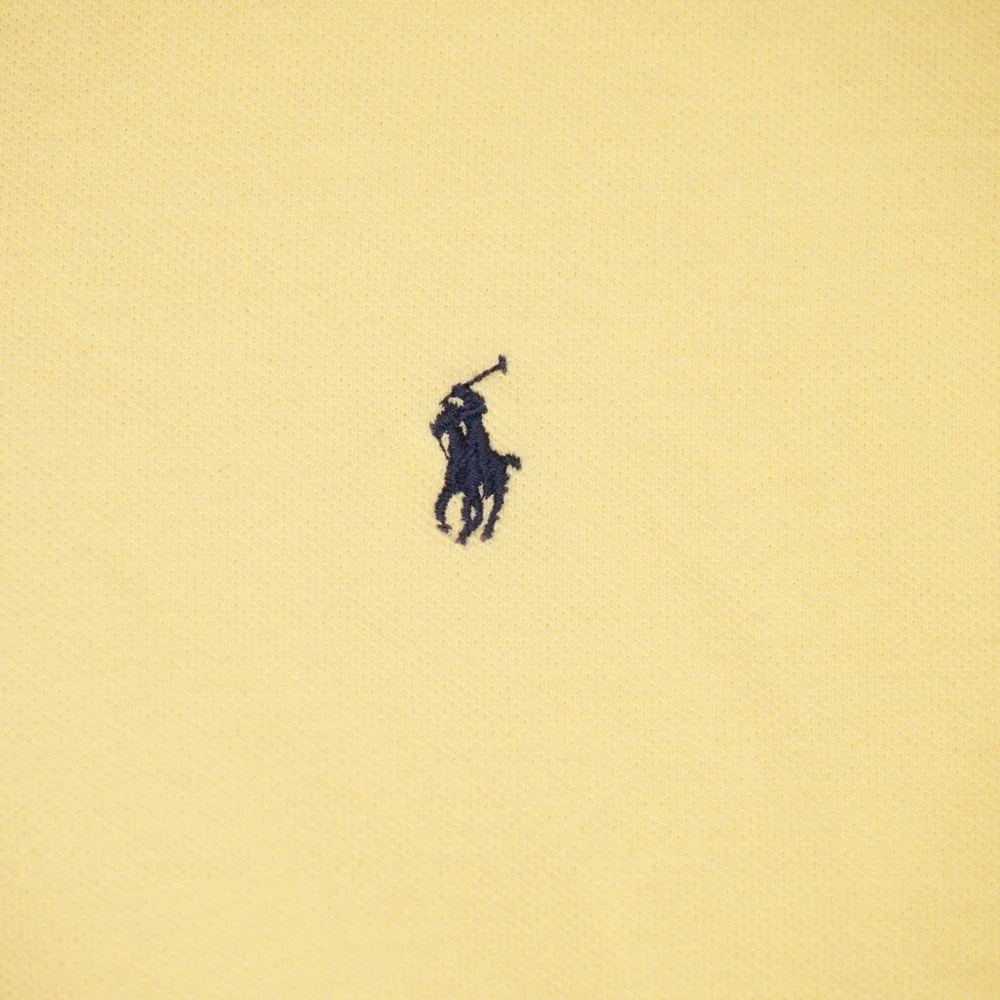 Polo Ralph Lauren Polo Shirt Mens XL Yellow Pique Cotton Classic